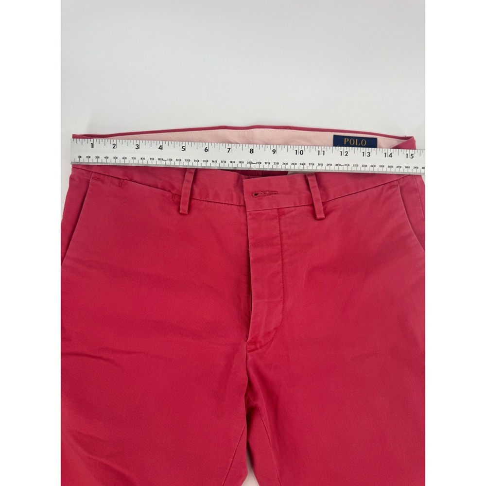Polo Ralph Lauren Mens Stretch Slim Fit Chino Pants Pink 30/32 Cotton Twill - Picture 7 of 13